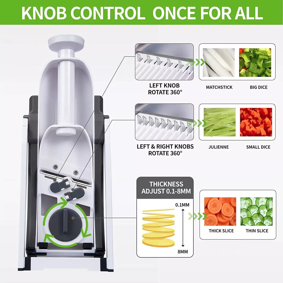 4 In 1 Vegetable Cutter Chopper Adjustable Multi-function Drum Cutter Vertical Vegetable Cutter Kitchen Shredder Grater Artifact Potato Slicer for Kitchen(random Color)