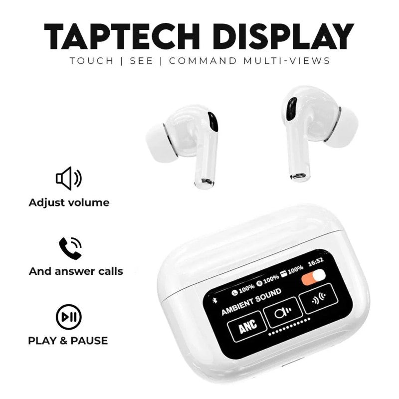 A9 Pro Digital Display Case Airpods / Anc/enc Touch Screen Wireless Earbuds